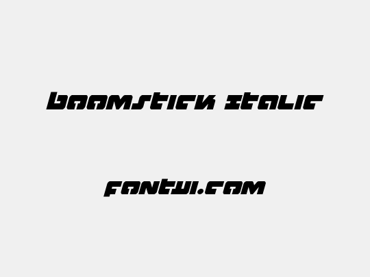 Boomstick Italic