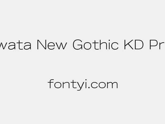 Iwata New Gothic KD Pro