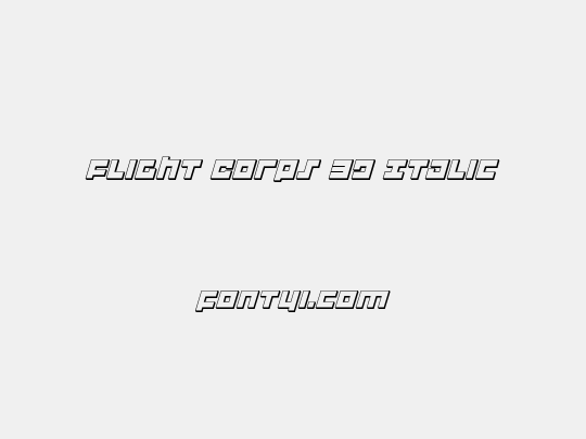 Flight Corps 3D Italic