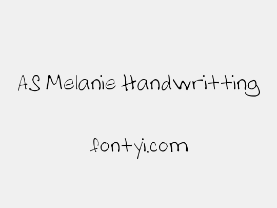 AS Melanie Handwritting