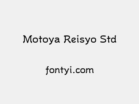 Motoya Reisyo Std