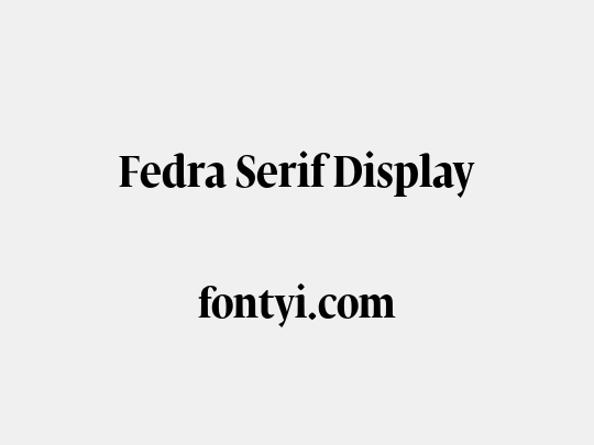 Fedra Serif Display