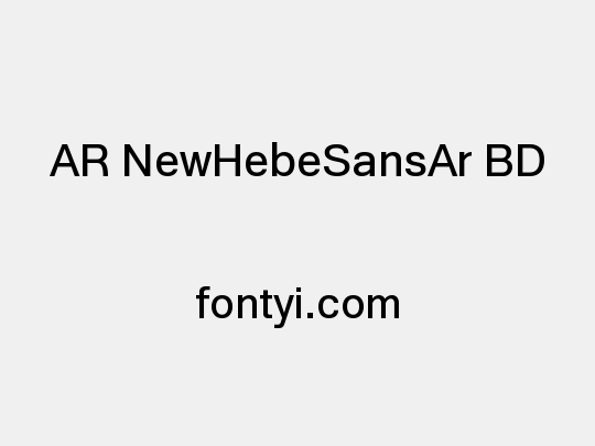 AR NewHebeSansAr BD