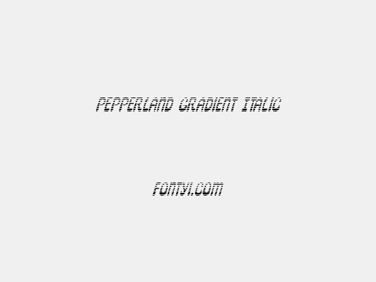 Pepperland Gradient Italic