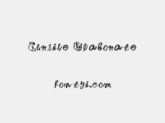 Cursive Elaborate