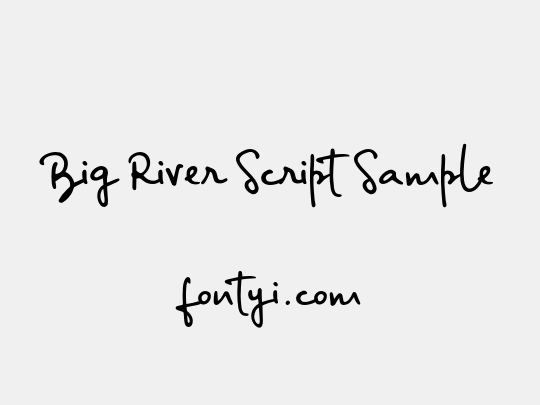 Big River Script Sample