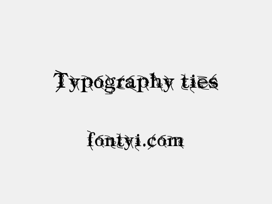 Typography ties