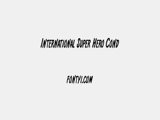 International Super Hero Cond