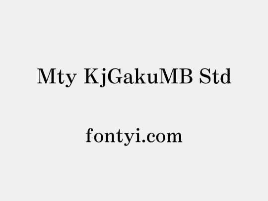 Mty KjGakuMB Std