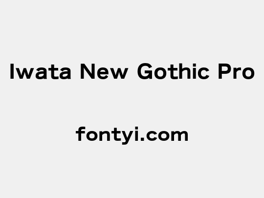 Iwata New Gothic Pro