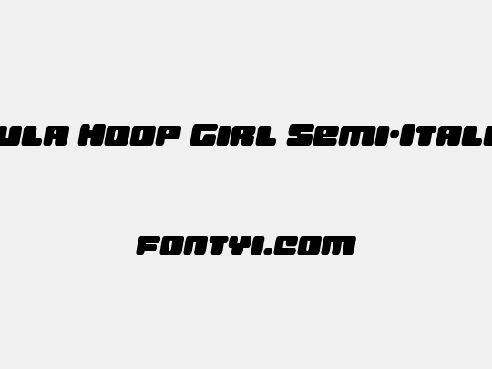 Hula Hoop Girl Semi-Italic