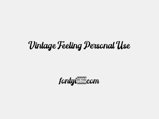 Vintage Feeling Personal Use