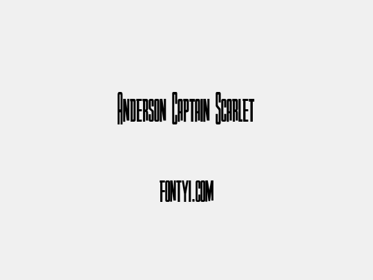 Anderson Captain Scarlet