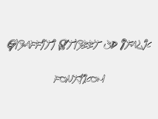 Graffiti Street 3D Italic