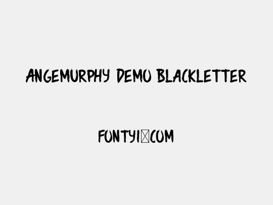 Angemurphy Demo Blackletter