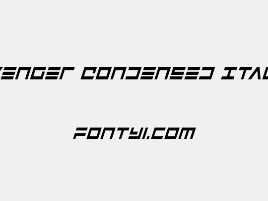 Avenger Condensed Italic