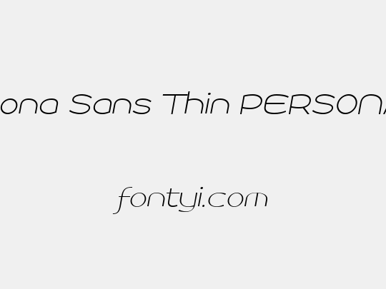 Roona Sans Thin PERSONAL