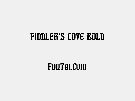 Fiddler's Cove Bold