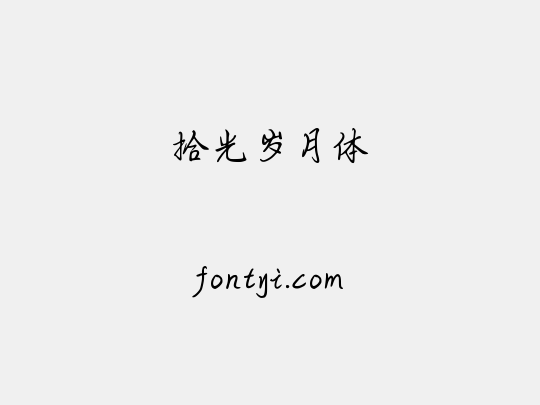 拾光岁月体