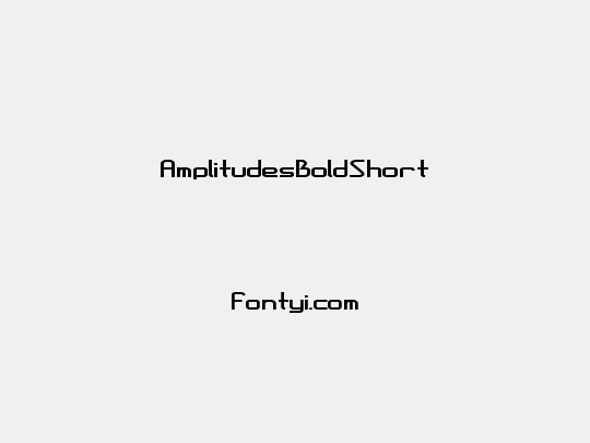 AmplitudesBoldShort
