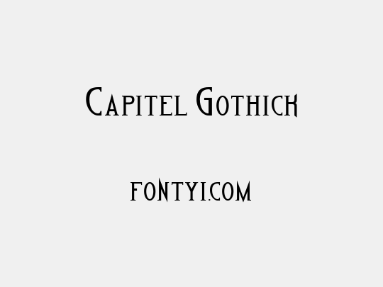 Capitel Gothick 