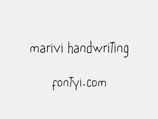 marivi handwriting