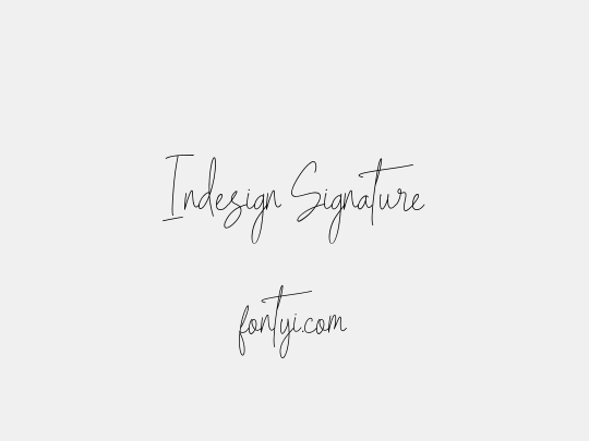 Indesign Signature