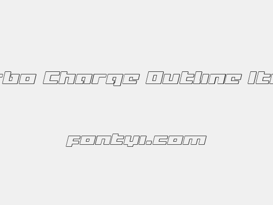 Turbo Charge Outline Italic