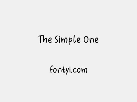 The Simple One