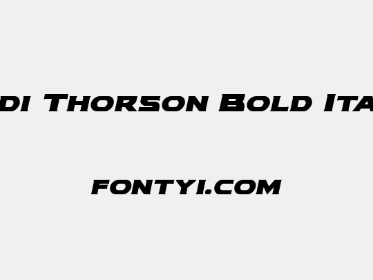 Modi Thorson Bold Italic