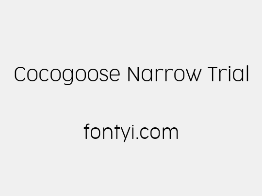 Cocogoose Narrow Trial