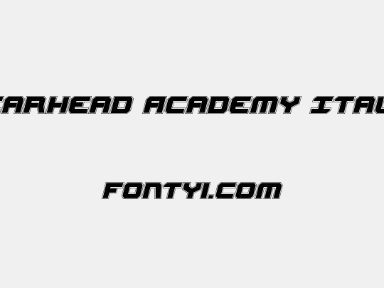 Gearhead Academy Italic