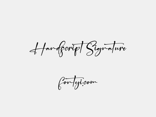 Handscript Signature