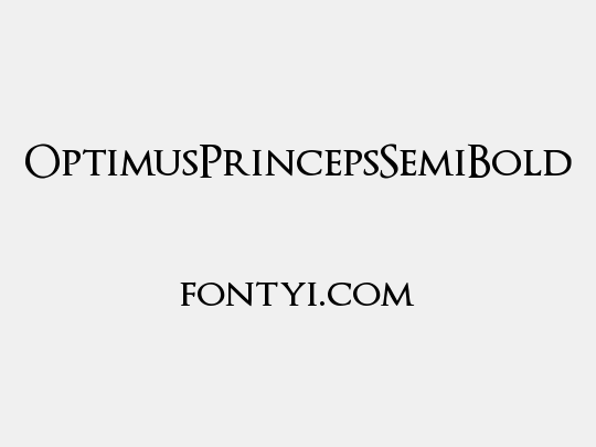 OptimusPrincepsSemiBold