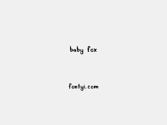 Baby Fox