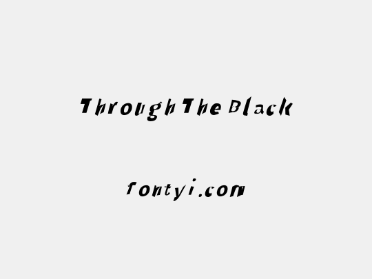 Through The Black