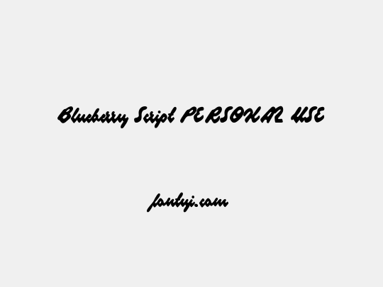 Blueberry Script PERSONAL USE