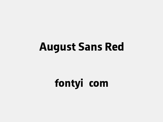 August Sans Red