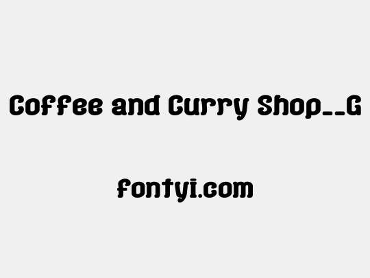 Coffee and Curry Shop__G