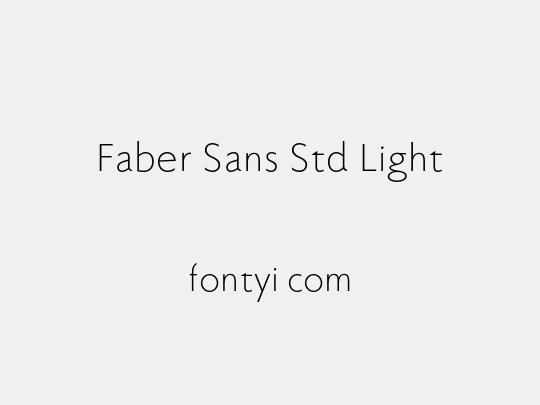 Faber Sans Std Light