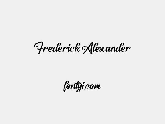 Frederick Alexander