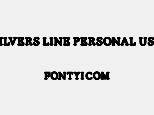 SILVERS LINE PERSONAL USE