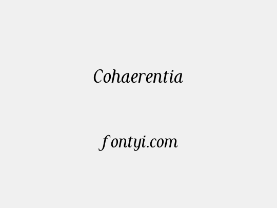 Cohaerentia