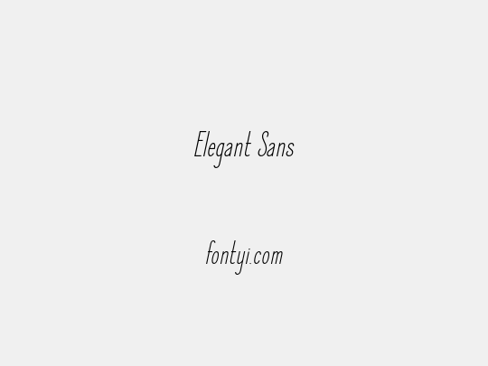 Elegant Sans