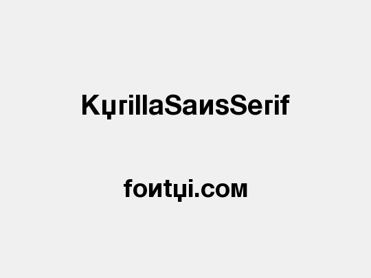 KyrillaSansSerif