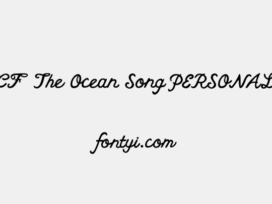 CF The Ocean Song PERSONAL