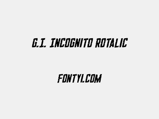 G.I. Incognito Rotalic
