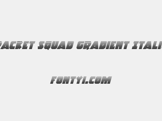 Racket Squad Gradient Italic