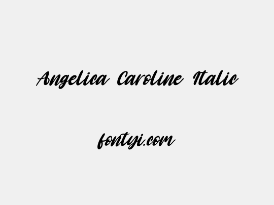Angelica Caroline Italic