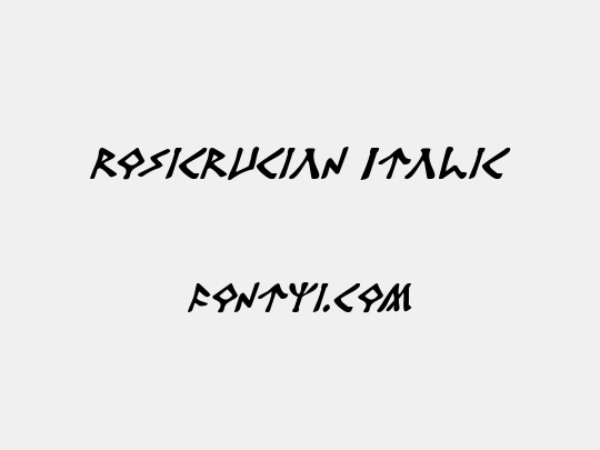 Rosicrucian Italic